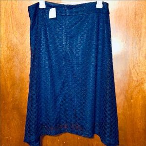 Navy Blue Lace Skirt